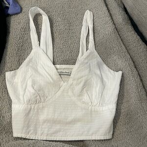 Abercrombie white crop top